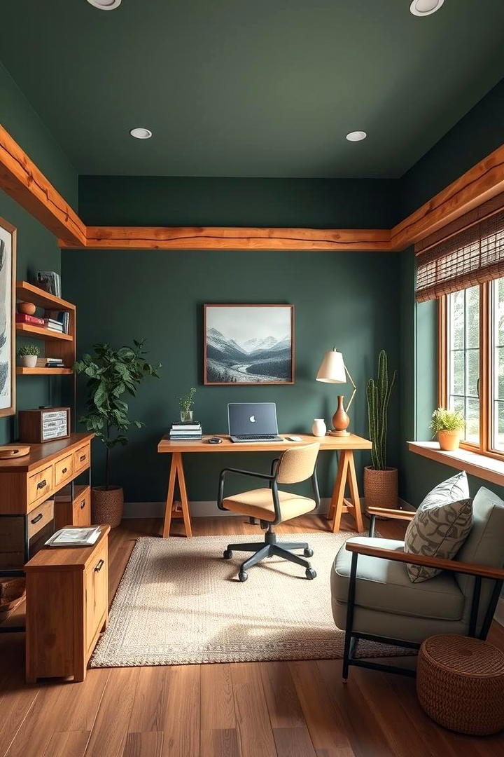 Forest Green Serenity - 30 Home Office Paint Colors