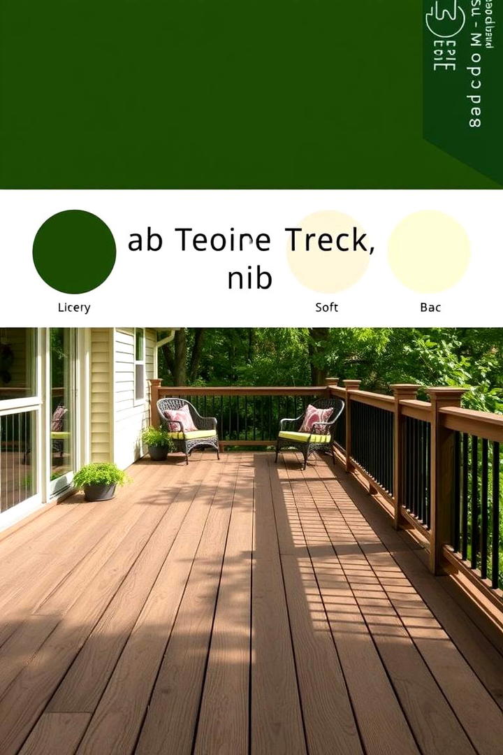 Forest Green and Beige Harmony - 30 Two Tone Deck Color Schemes