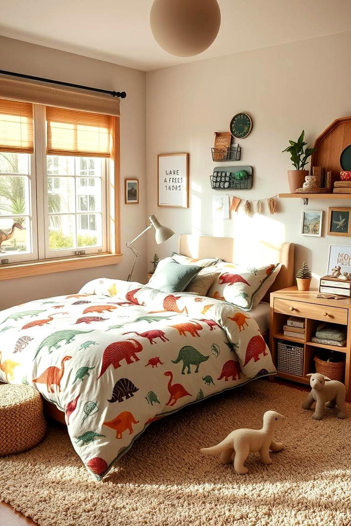 Fossil Inspired Bedding - 30 Dinosaur-themed Kids Room Ideas