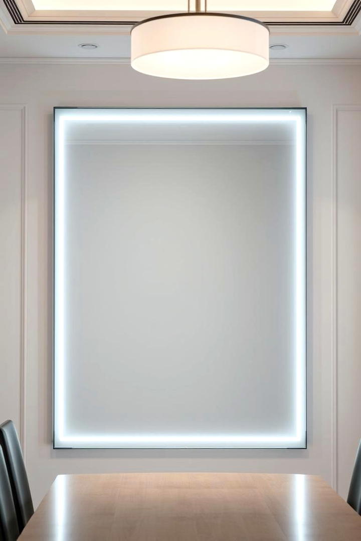 Frameless Illumination - 30 Dining Room Mirror Ideas