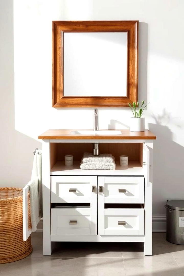 Freestanding Vanity Table - 30 Small Bathroom Vanity Ideas