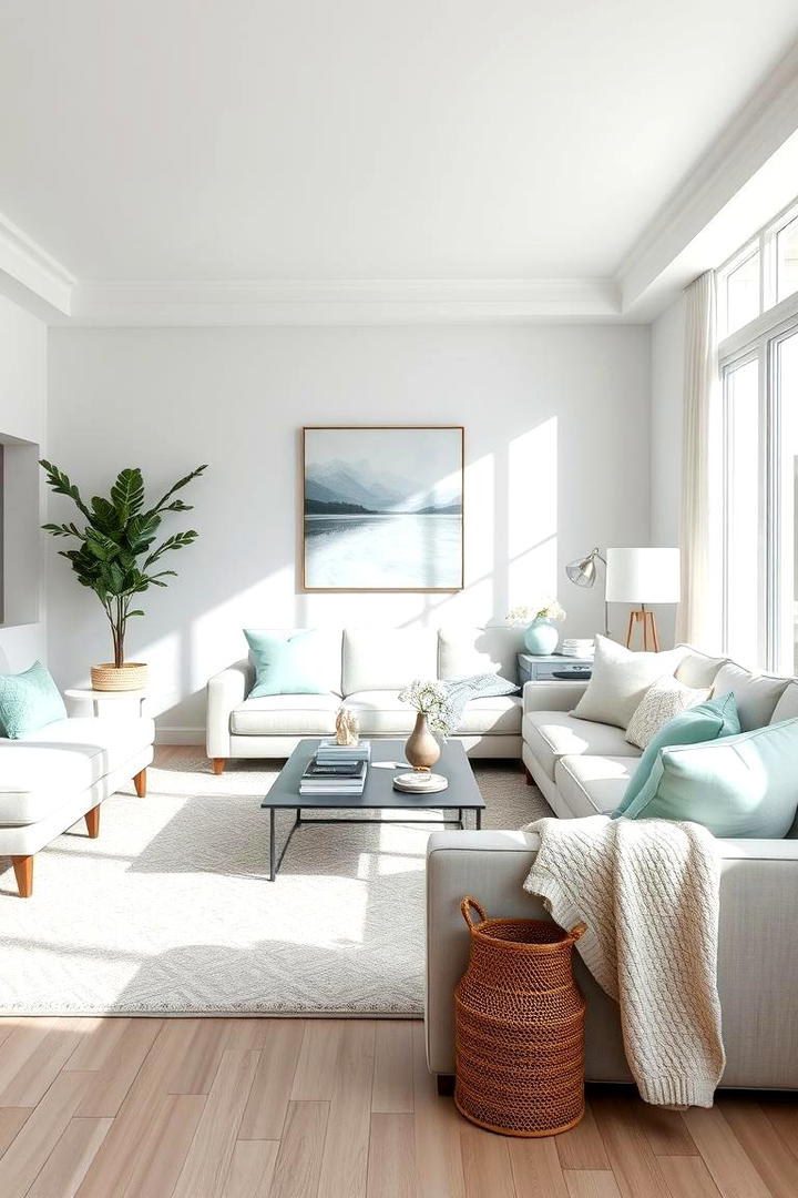 Frosty Mint Refresh - 30 Colorful Living Room Ideas