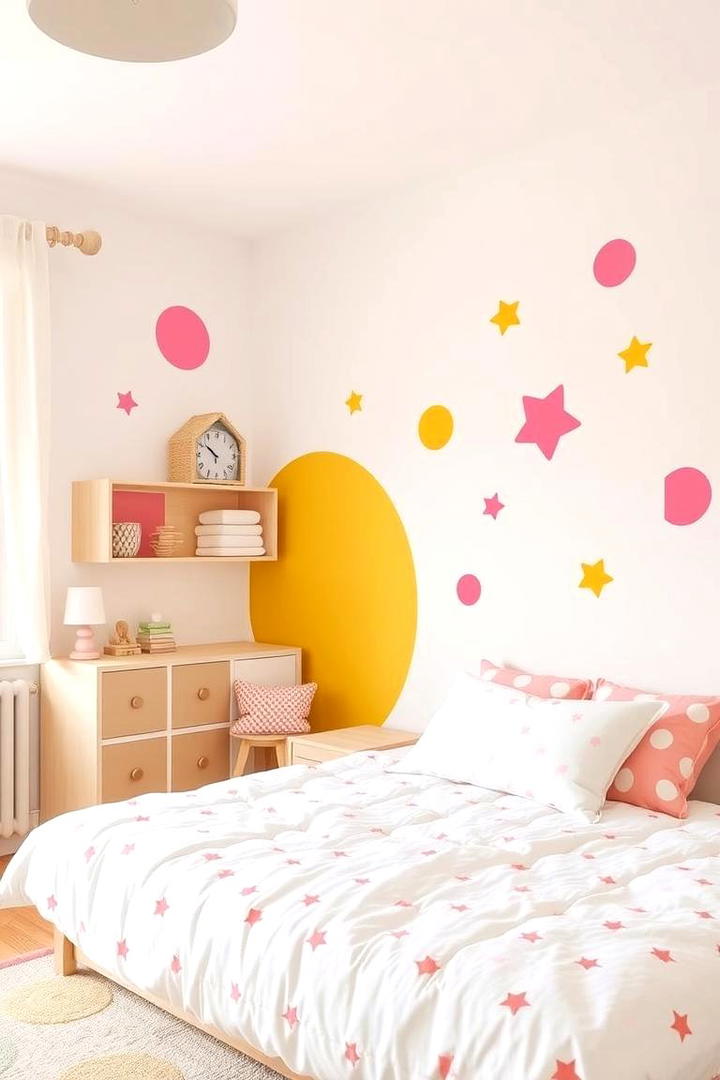 Fun Wall Decals - 30 How to Decorate With Yellow and Pink