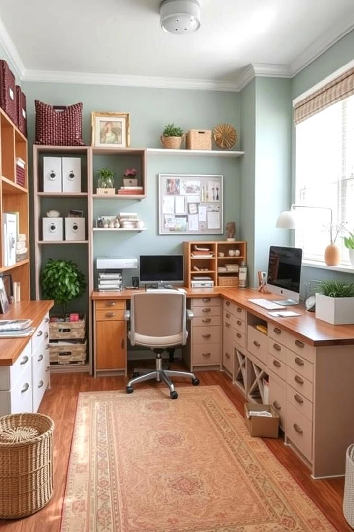 Functional Craft Room with Flair - 30 Craft Room Ideas