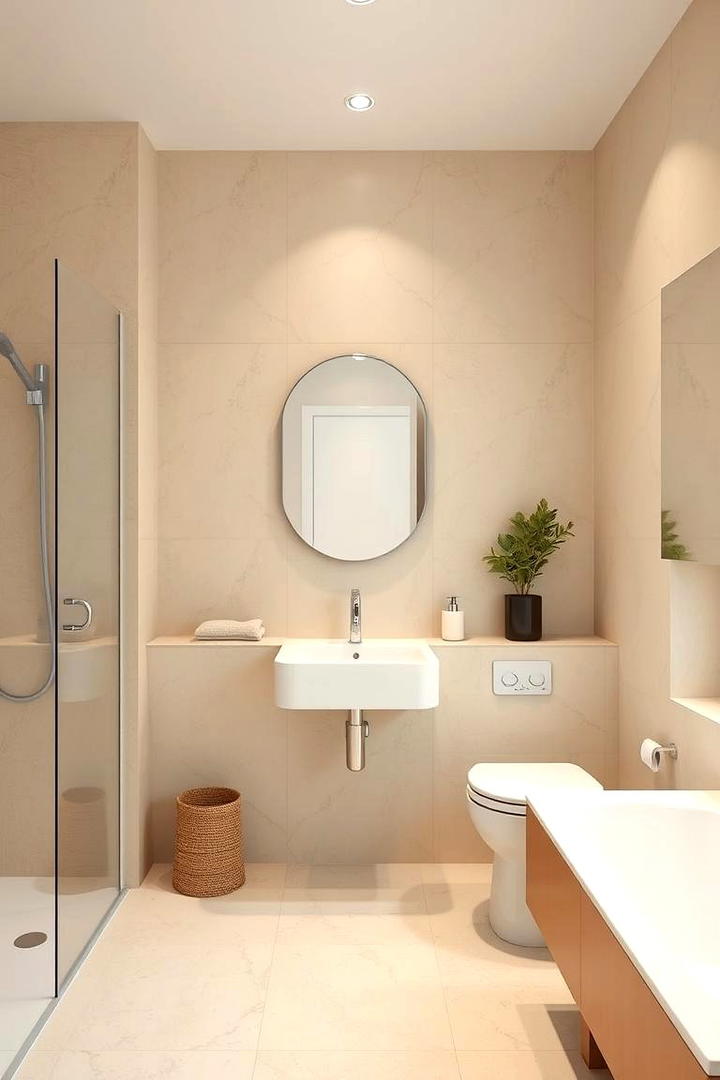 Functional Minimalist Approach - 30 Beige Bathroom Ideas