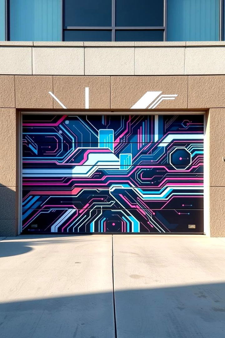 Futuristic Digital Design - 30 Garage Door Murals