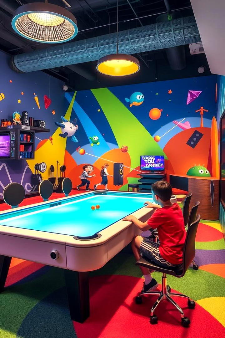 Game Room Dynamic Mural - 30 Interactive Murals