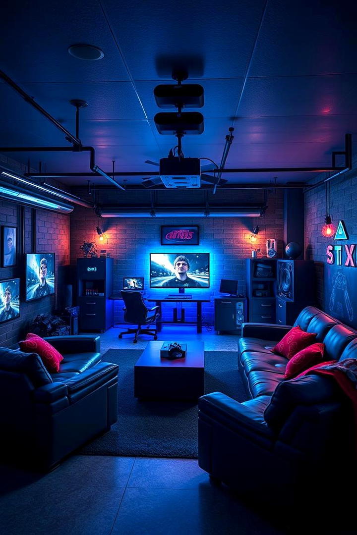 Gaming Zone Setup - 30 Garage Makeover Ideas