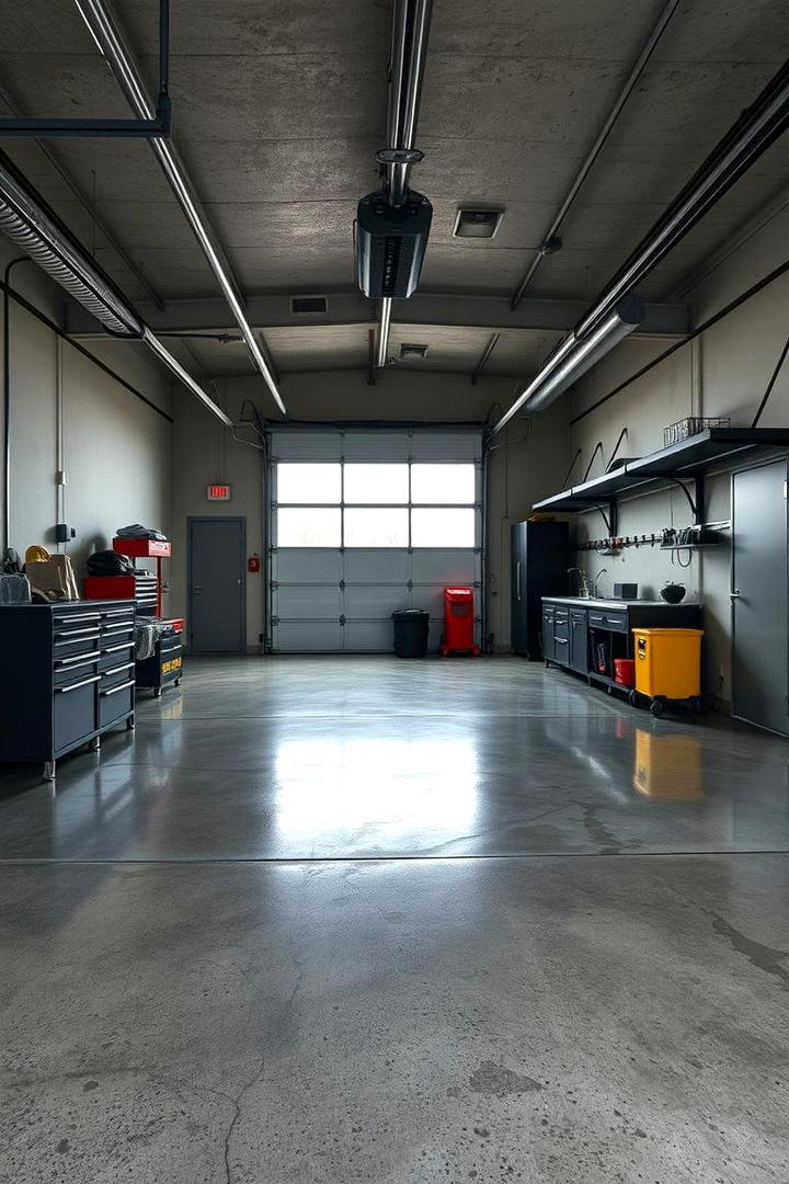 Garage Optimized Concrete Floors - 30 Concrete Floor Ideas