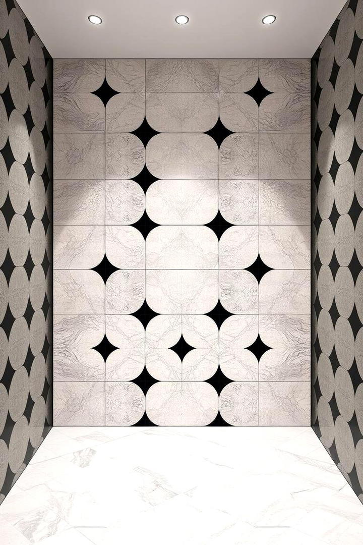 Geometric Pattern Tiles - 30 Bathroom Wall Ideas