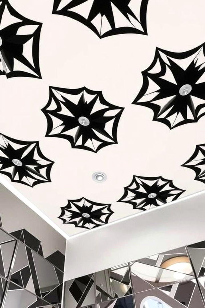 Geometric Patterned Ceilings - 30 Bathroom Ceiling Ideas