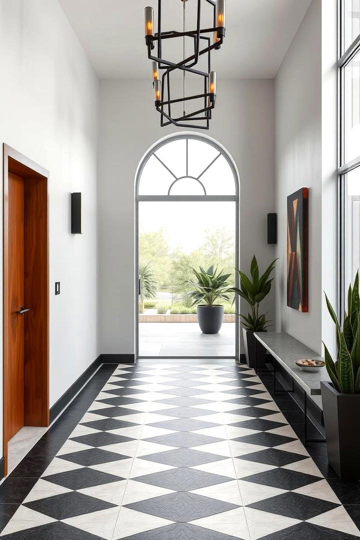 Geometric Patterns - 30 Modern Entryway Ideas