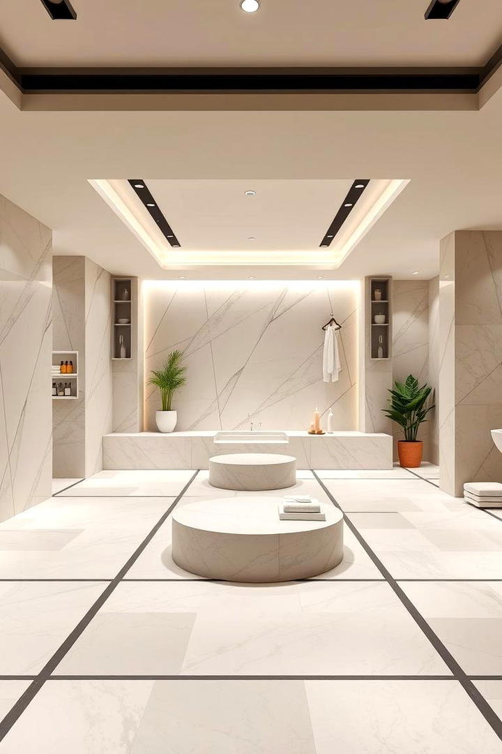 Geometric Patterns for Modern Spa Feel - 30 Spa Decor Ideas