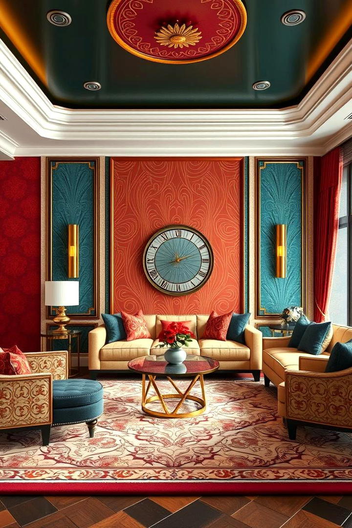 Glamorous Accent Walls - 30 Art Deco Interior Design Ideas