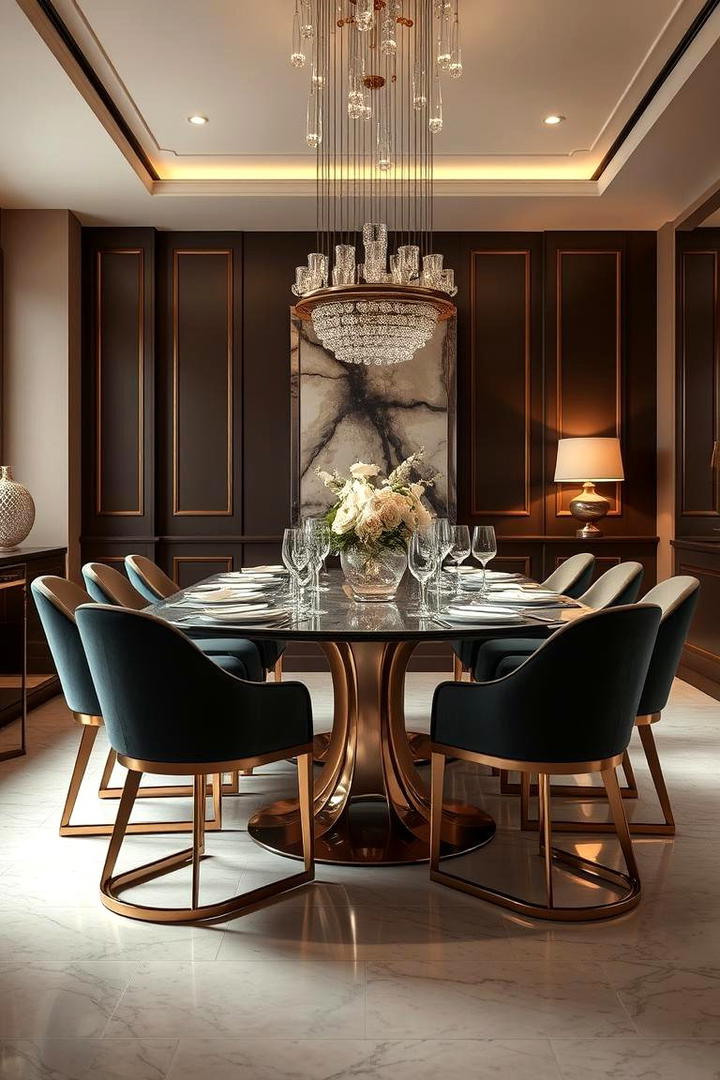 Glamorous Dining Ambiance - 30 Glam Interior Design Ideas