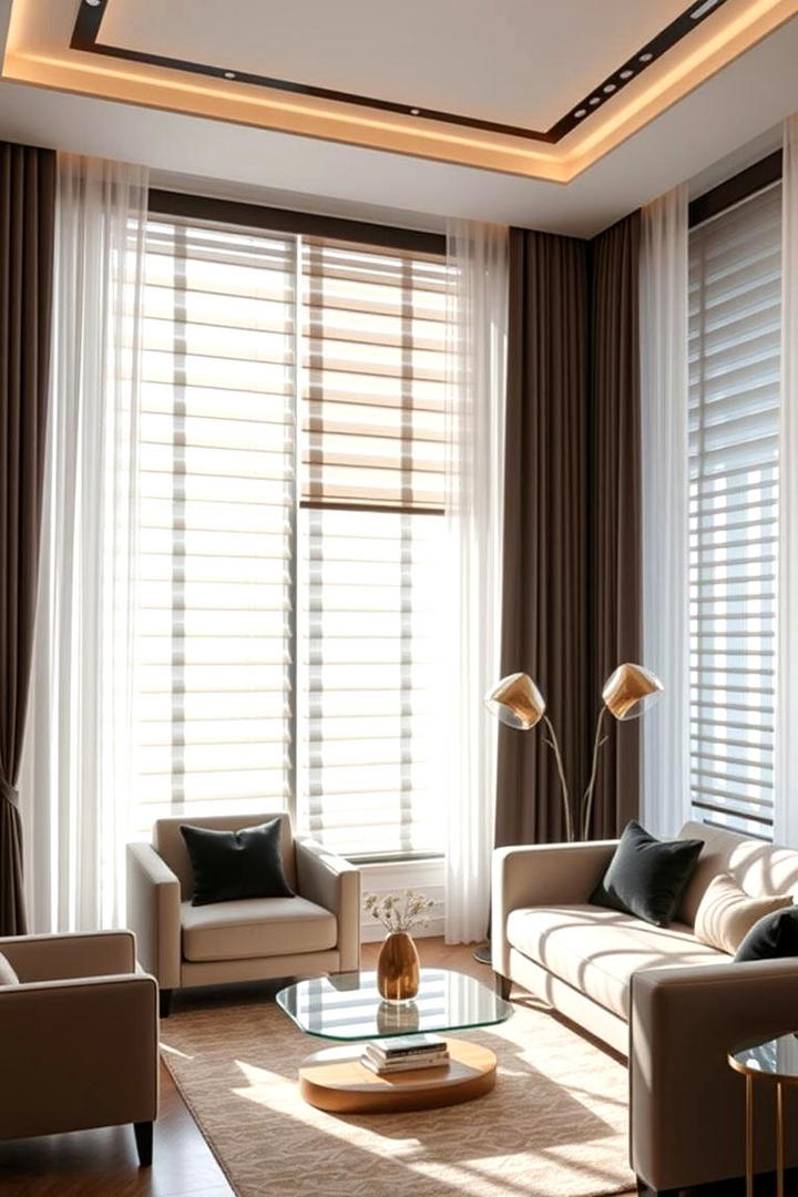 Glamorous Window Treatments - 30 Glam Living Room Ideas