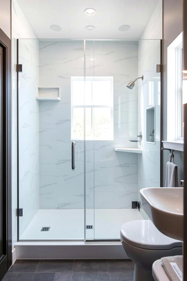 Glass Enclosed Corner Shower - 30 Corner Shower Ideas