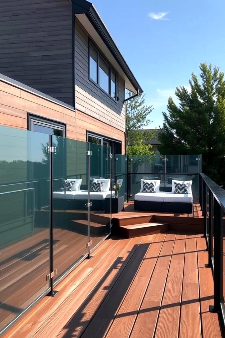 Glass Fencing Option - 30 Deck Privacy Ideas