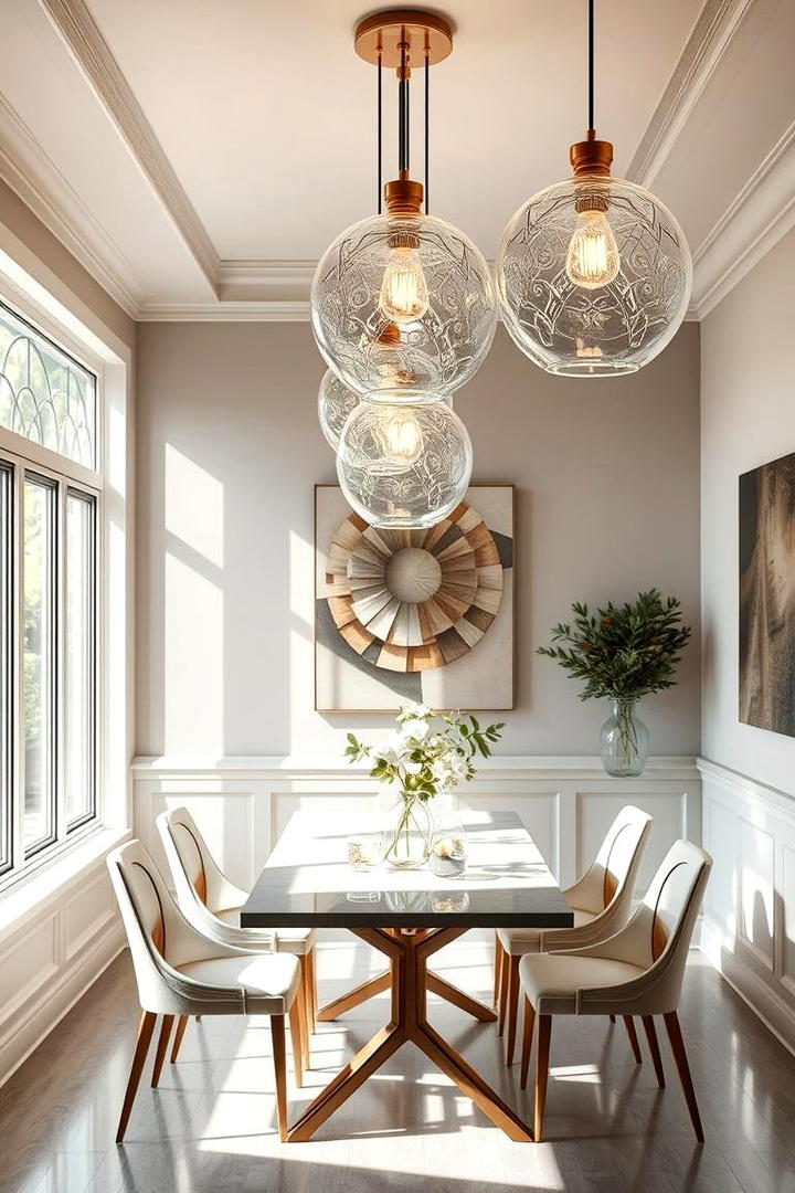 Glass Pendant Wonders - 30 Small Dining Room Lighting Ideas