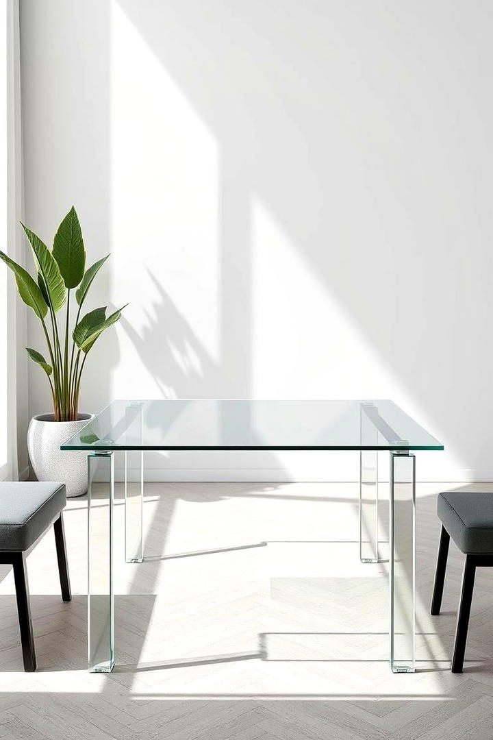 Glass Top Contemporary Table - 30 Table Design Ideas