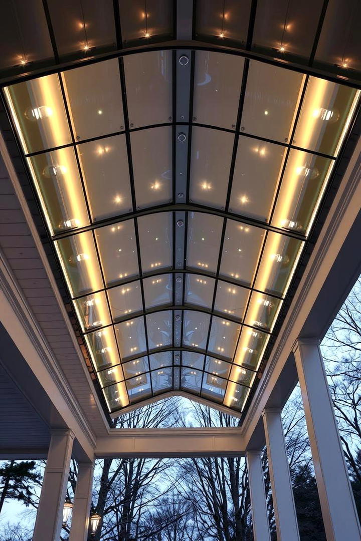 Glass and Light Fusion - 30 Porch Ceiling Ideas