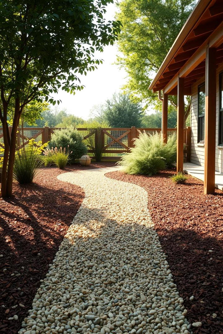 Gravel and Mulch Combinations - 30 Rustic Landscaping Ideas