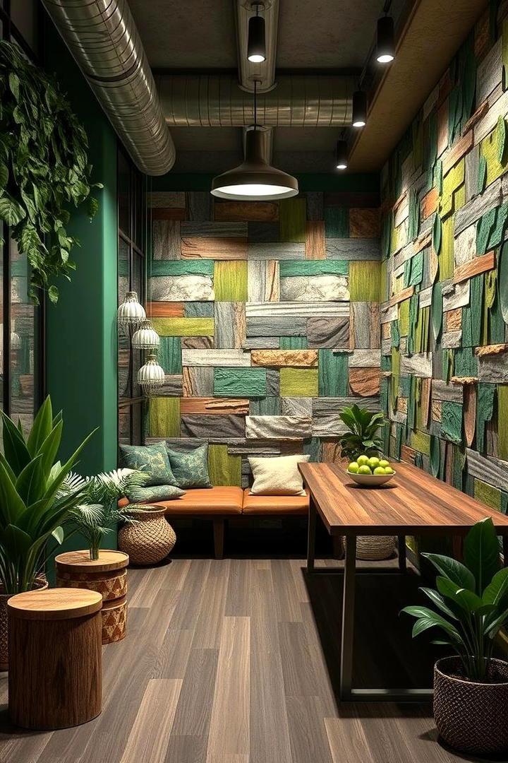 Green Eco friendly Recycled Walls - 30 Wall Covering Ideas