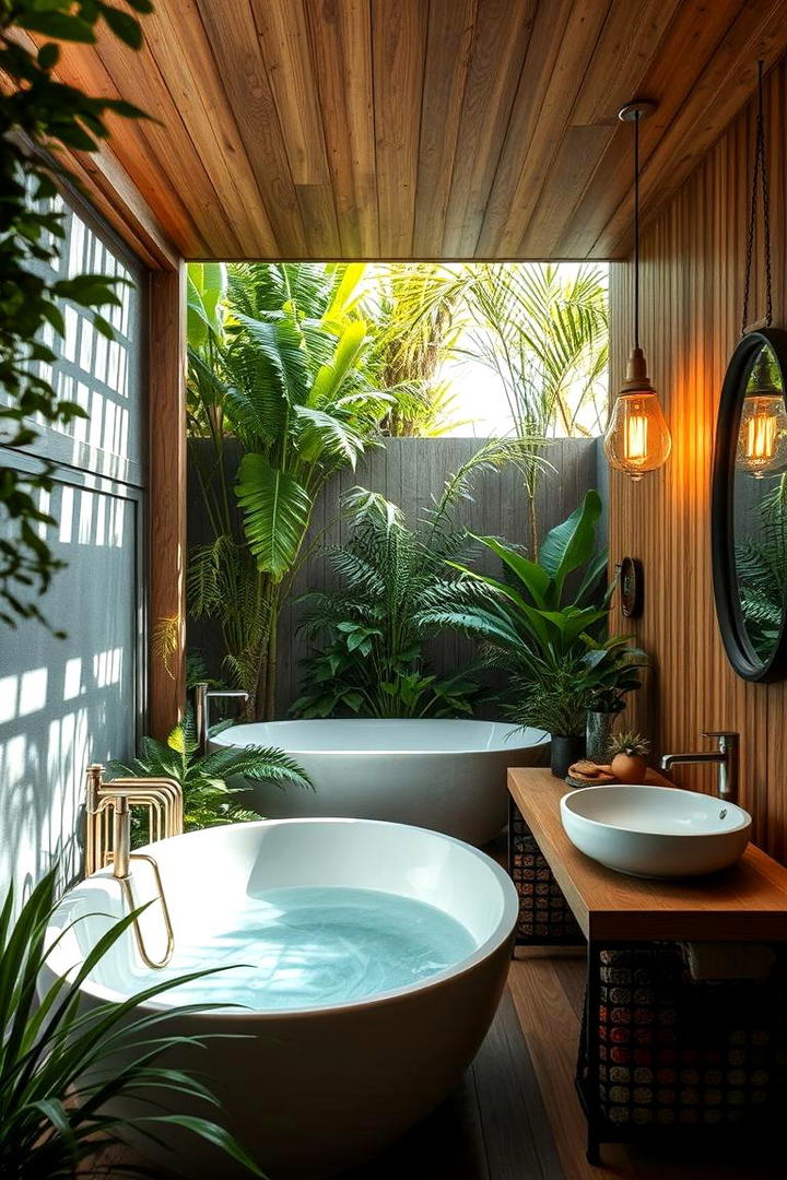 Greenery Enclosed Retreat - 30 Outdoor Bathroom Ideas