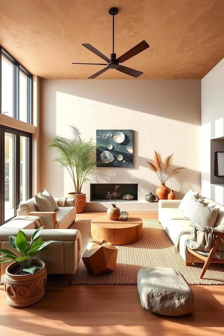 Grounding Earth Elements - 30 Feng Shui Living Room Ideas