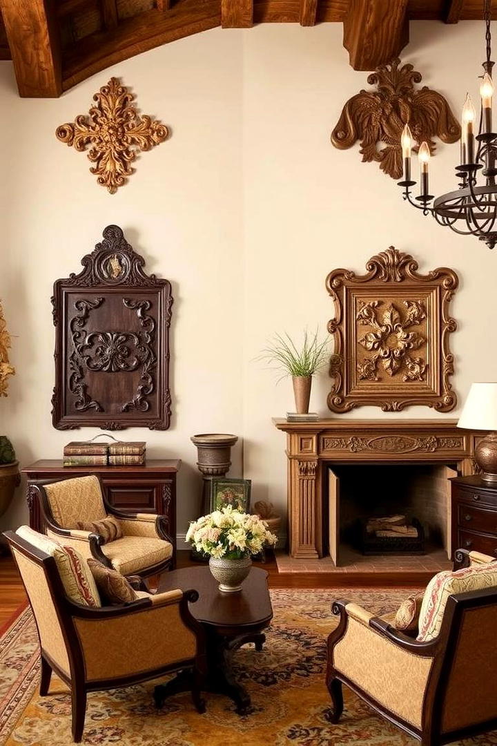 Hand Carved Decorative Elements - 30 Tuscan Interior Design Ideas