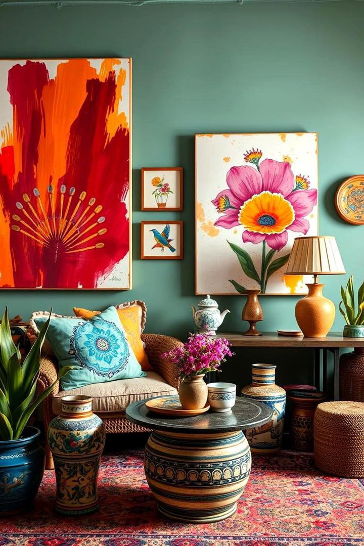 Hand Painted Art Accents - 30 Boho Decor Ideas