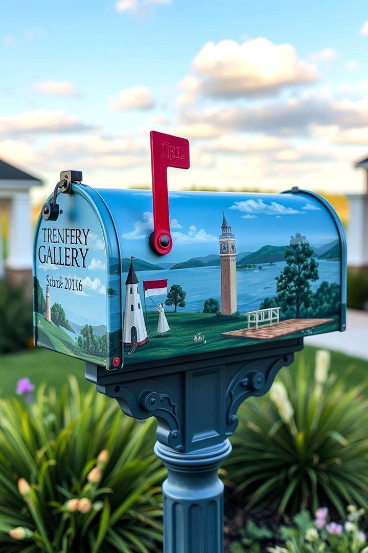 Hand Painted Portrait Mailbox - 30 Mailbox Decor Ideas