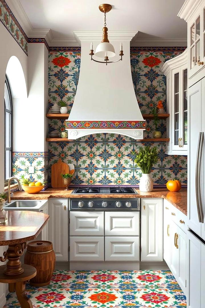 Hand Painted Talavera Tiles - 30 Spanish Style Kitchen Ideas