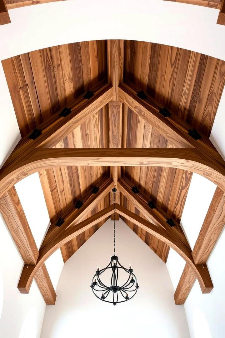 Handcrafted Artisan Beam Ceiling - 30 Cathedral Ceiling Ideas