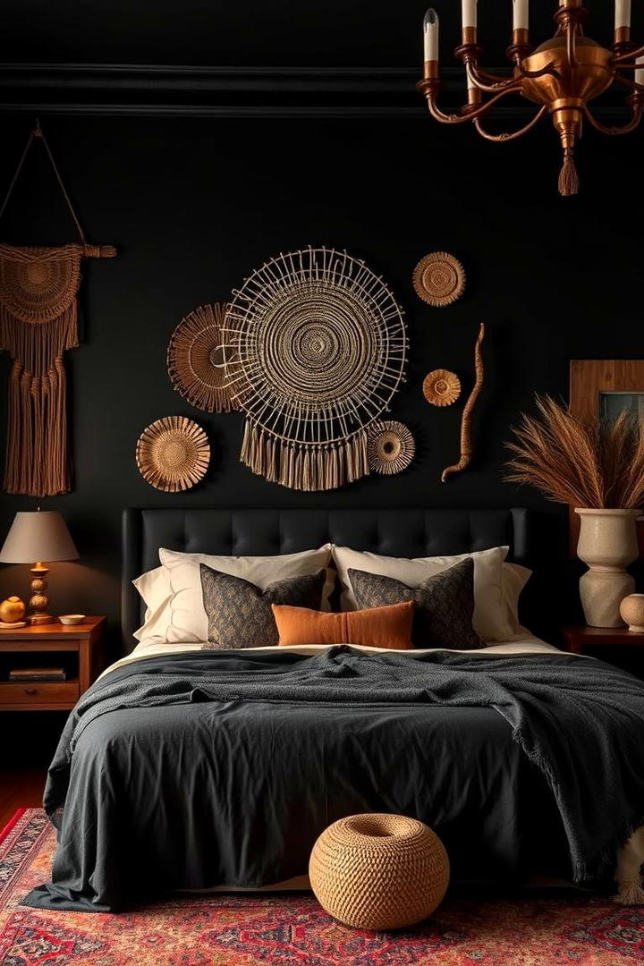 Handcrafted Artisan Decor - 30 Dark Boho Bedroom Ideas