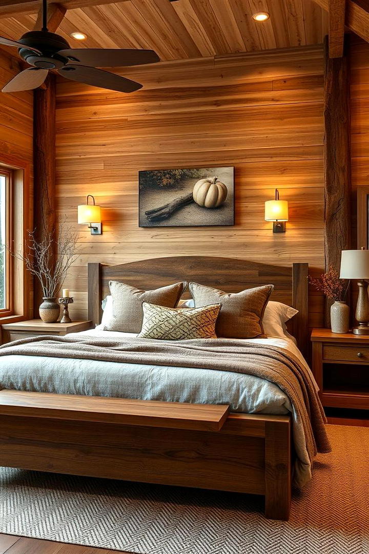 Handcrafted Woodwork - 30 Fall Bedroom Decor Ideas