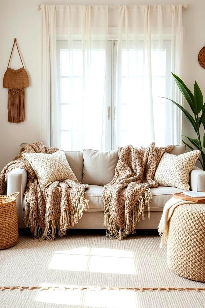 Handwoven Cozy Blankets - 30 Boho Decor Ideas