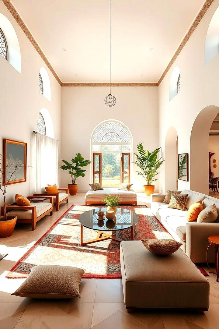 Harmonious Open Space Layouts - 30 Moroccan Living Room Ideas