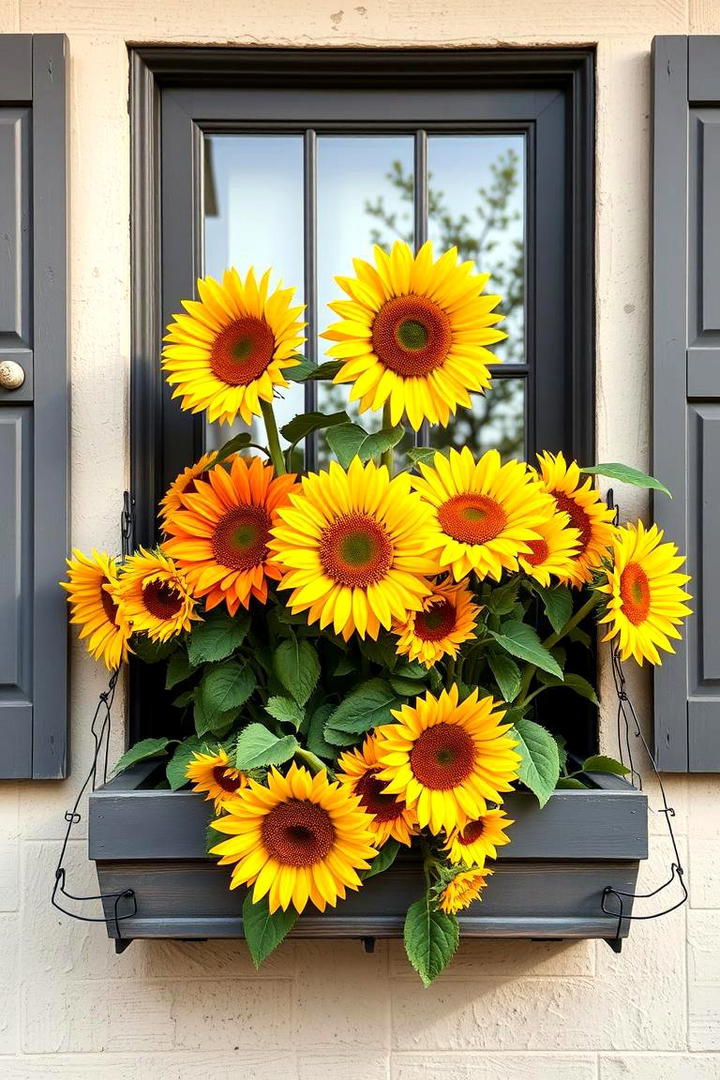 Harvested Sunflower Blend - 30 Fall Window Box Ideas