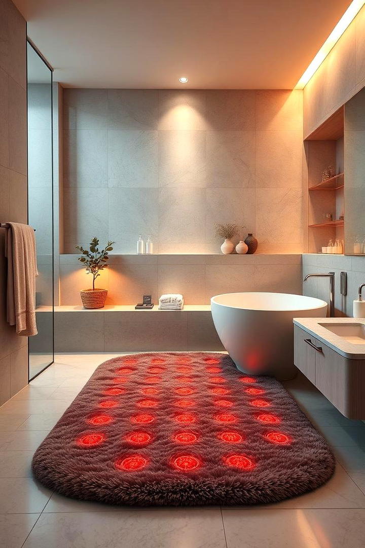 Heated Bathroom Comfort Rug - 30 Bathroom Rug Ideas