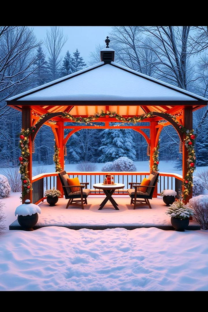 Heated Winter Gazebo - 30 Backyard Gazebo Ideas