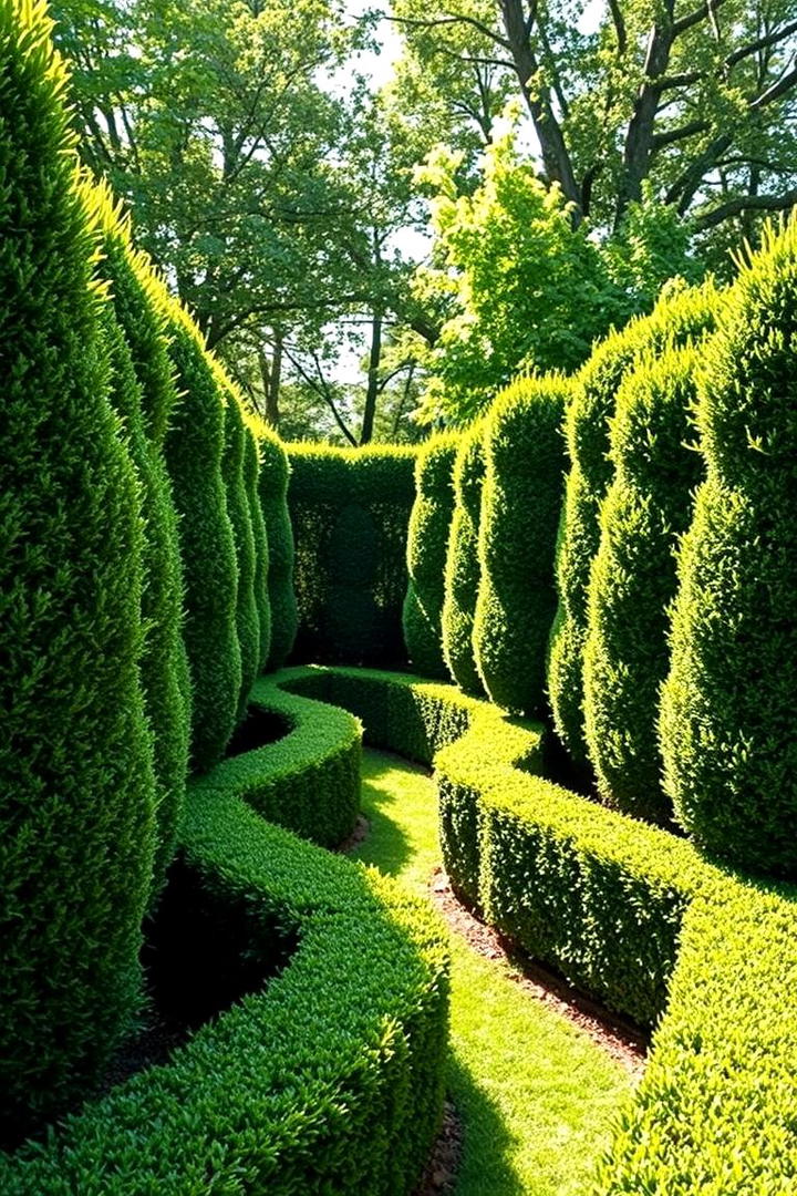 Hedge Maze Pathway - 30 Backyard Privacy Ideas