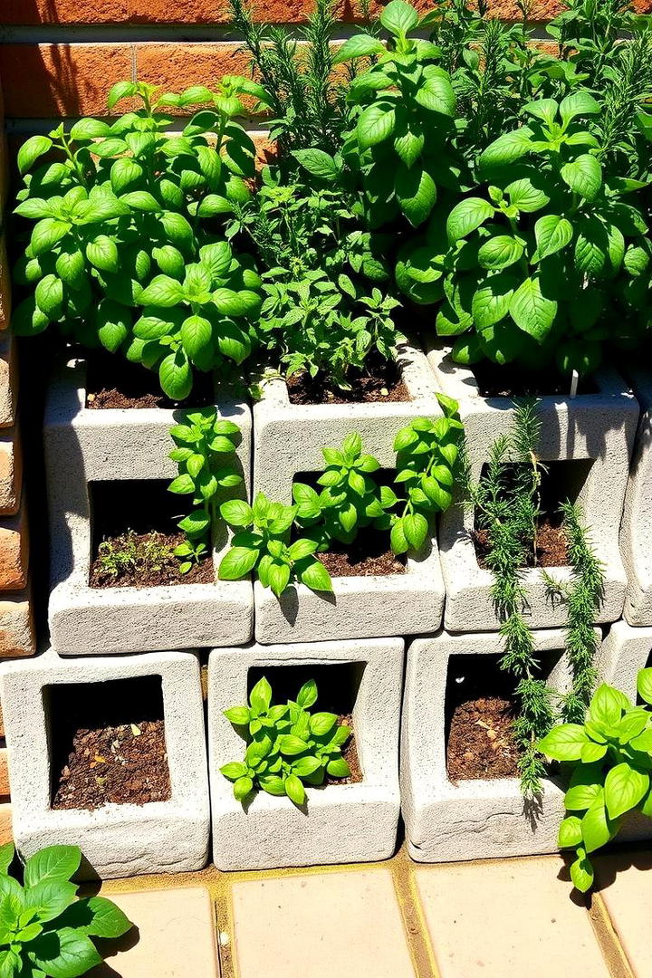 Herb Haven with Cinder Blocks - 30 Cinder Block Garden Ideas