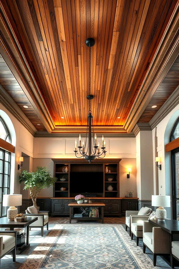 Heritage Inspired Wood Slat Ceiling - 30 Wood Slat Ceiling Ideas