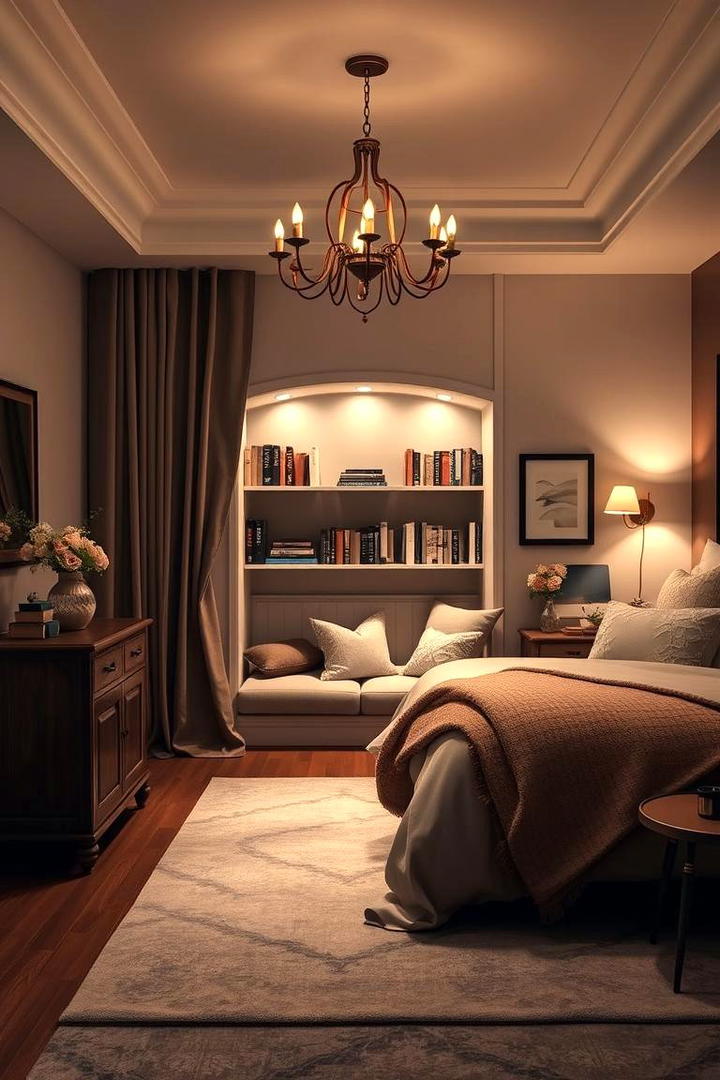 Hidden Nook for Reading - 30 romantic bedroom ideas