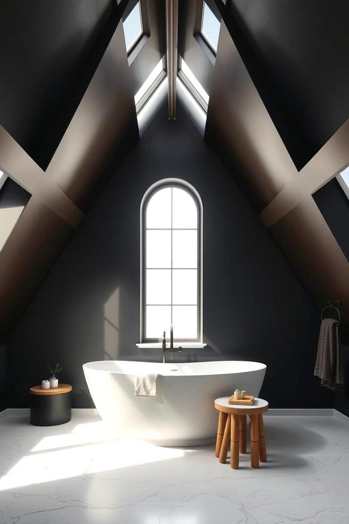 High Ceilings for Dramatic Lighting - 30 Attic Bathroom Ideas