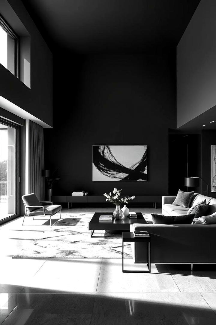 High Contrast Modern Design - 30 Great Room Ideas