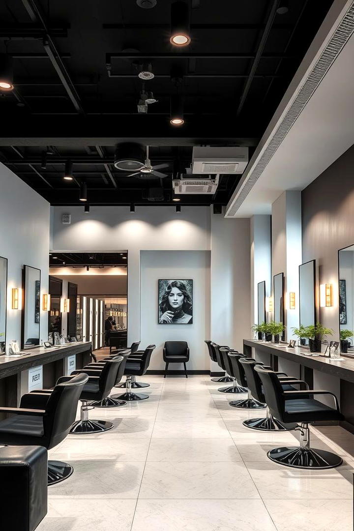 High Contrast Salon - 30 Salon Interior Design Ideas