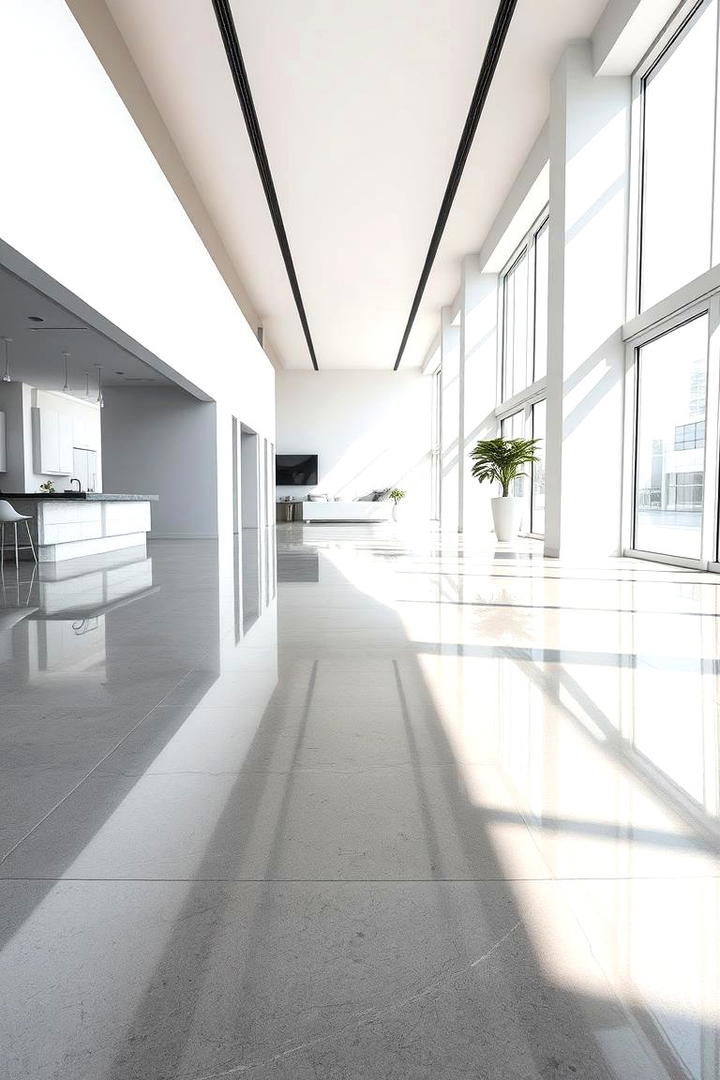 High Gloss Concrete Shine - 30 Concrete Floor Ideas