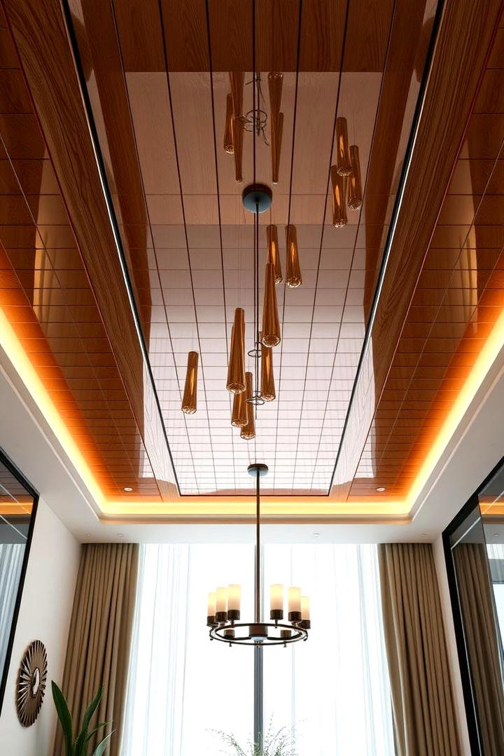 High Gloss Wood Slat Ceiling - 30 Wood Slat Ceiling Ideas